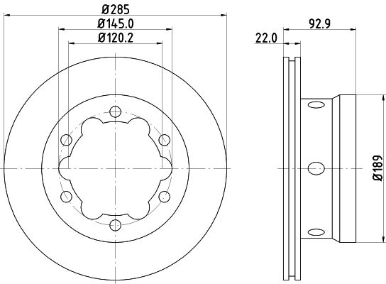 HELLA PAGID Jarrulevy 8DD 355 105-811